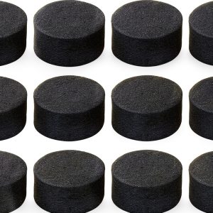 Generic 16 Pcs Single Sided Speaker Isolation Feet Pads, 15mmx8mm Non Slip Foam Shock Absorption Base Pad Amplifier Stand Feet Mat for Speaker HiFi Home Theater Sound System, Black-0